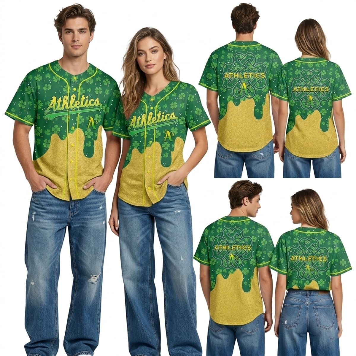 2026 Athletics Happy St Patrick's Day Jersey 2026 Athletics Happy St Patrick's Day Jersey