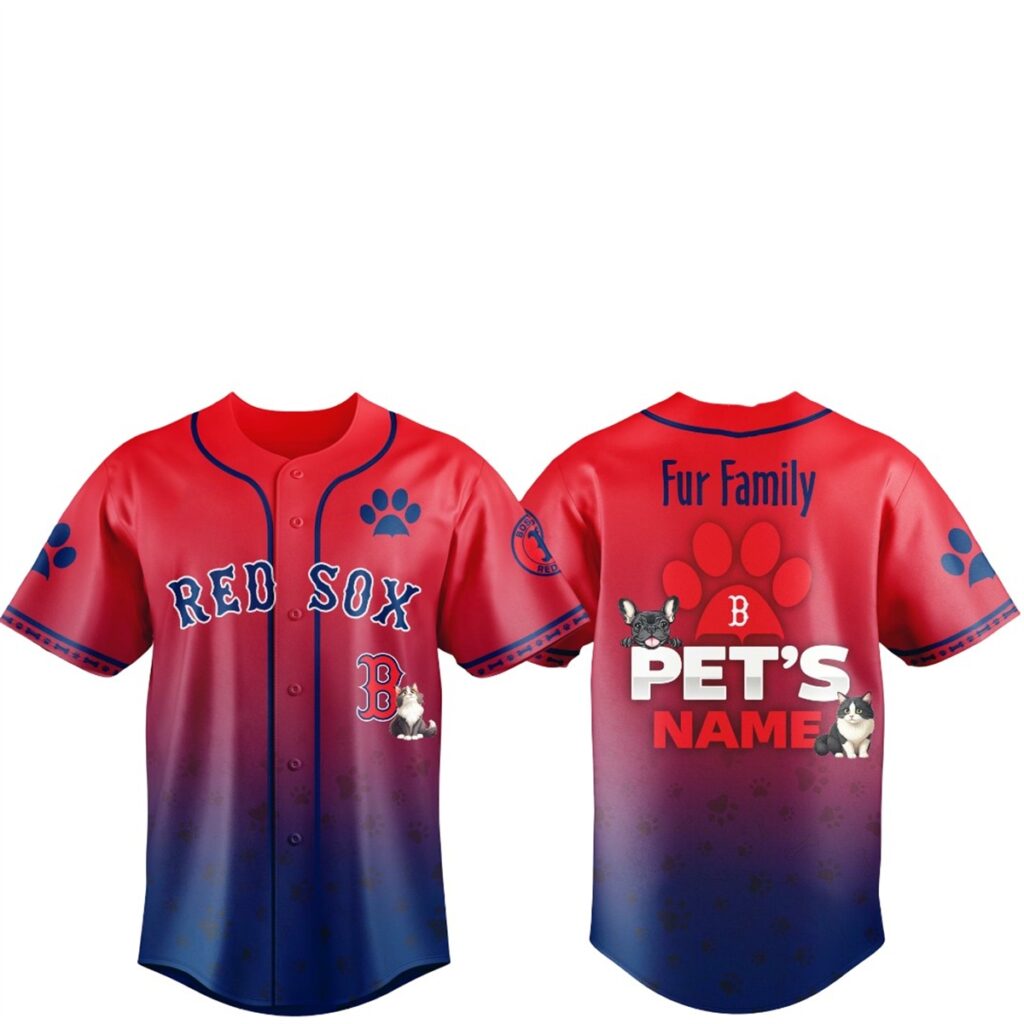 2026 Boston Red Sox Fur Family Pet Game Night Jersey 8 2026 Boston Red Sox Fur Family Pet Game Night Jersey 1