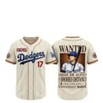 2026 Los Angeles Dodgers One Piece Wanted Shohei Ohtani Jersey