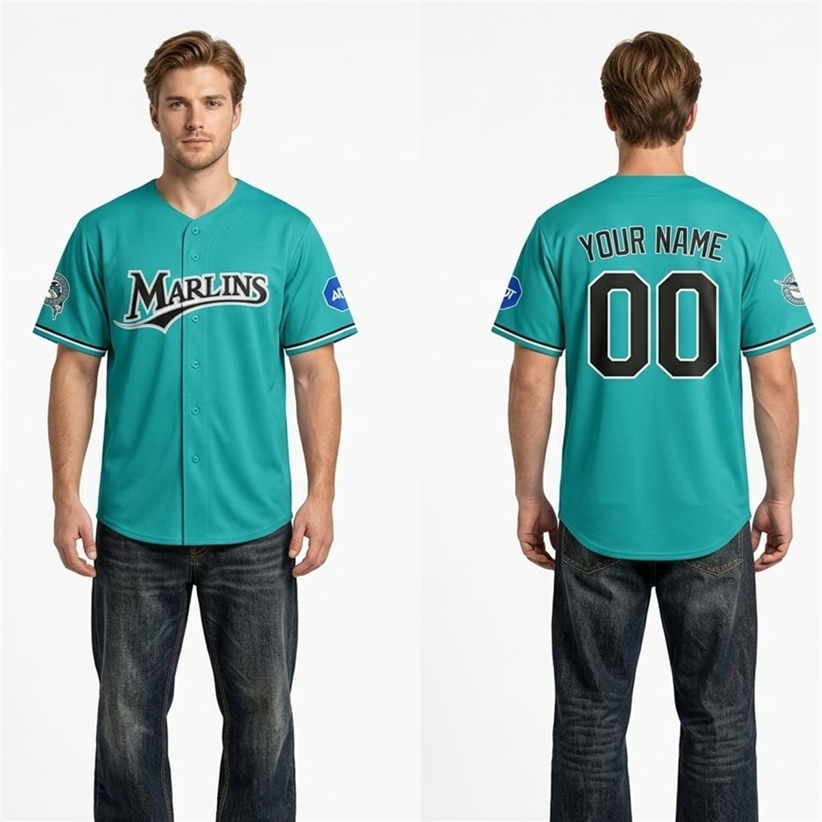 2026 Miami Marlins Teal Night With Proud Jersey 5 2026 Miami Marlins Teal Night With Proud Jersey 5