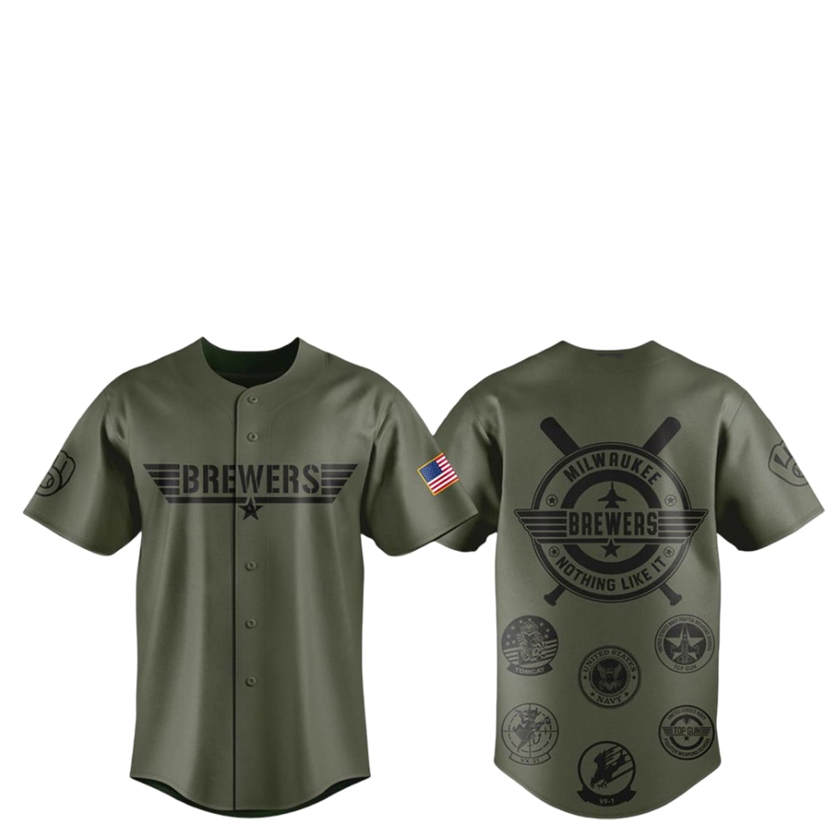 2026 Milwaukee Brewers Top Gun Night VIP Exprience Jersey 1 2026 Milwaukee Brewers Top Gun Night VIP Exprience Jersey 1