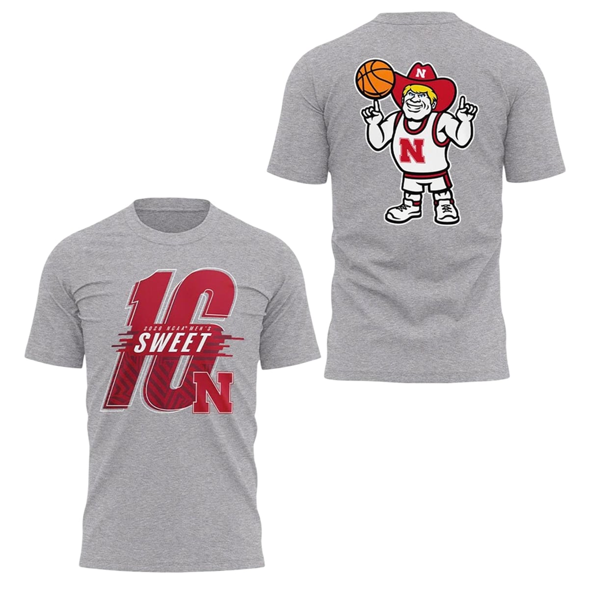 2026 Nebraska Huskers Men's Basketball Sweet 16 Shirt 1 2026 Nebraska Huskers Mens Basketball Sweet 16 Shirt 0