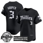 2026 Philadelphia Phillies Bells Brinks Black Forged In 1776 Jersey