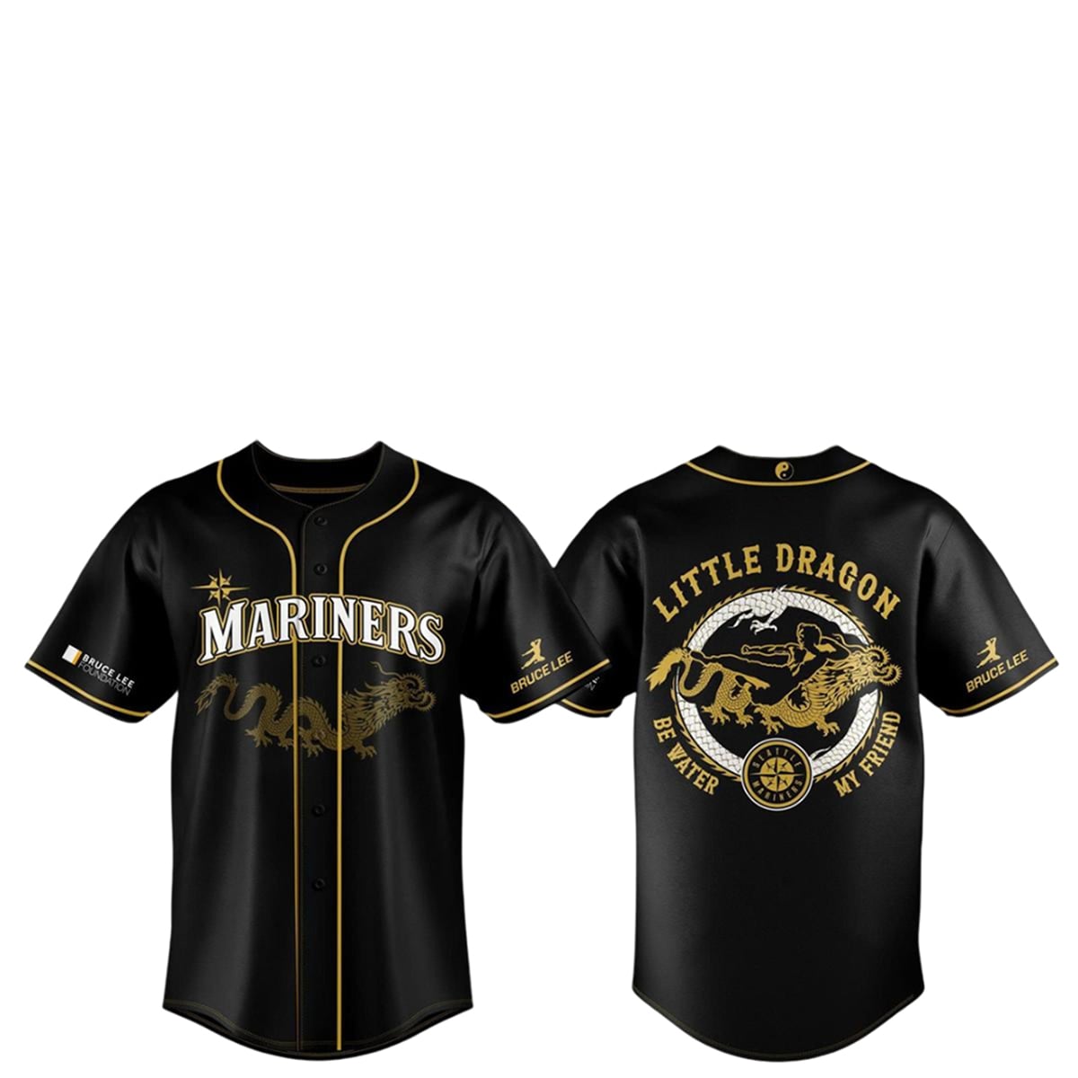 2026 Seattle Mariners x Bruce Lee Foundation Little Dragon Jersey 1 2026 Seattle Mariners x Bruce Lee Foundation Little Dragon Jersey 1
