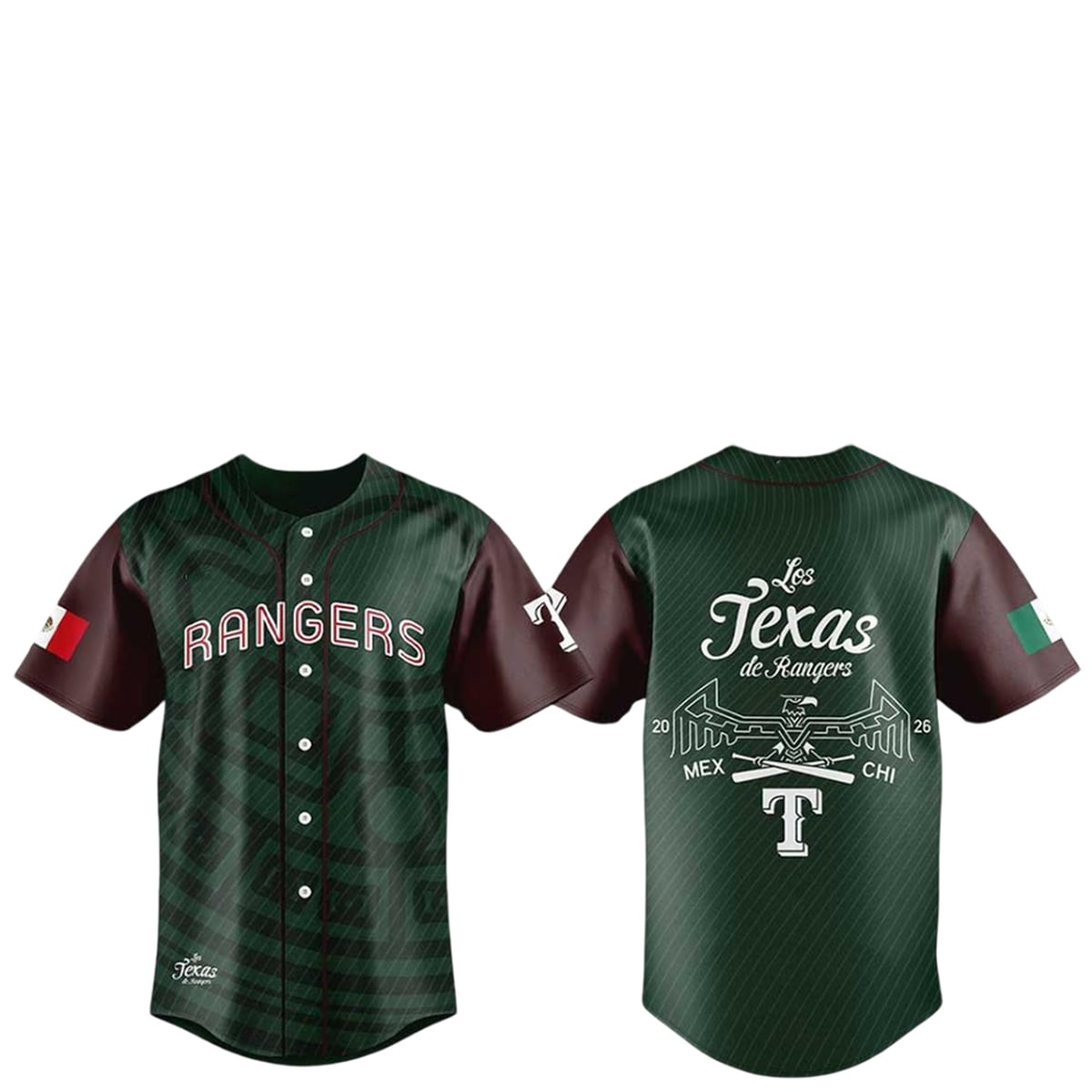2026 Texas Rangers Mexican Heritage Honor Night Jersey 1 2026 Texas Rangers Mexican Heritage Honor Night Jersey 1
