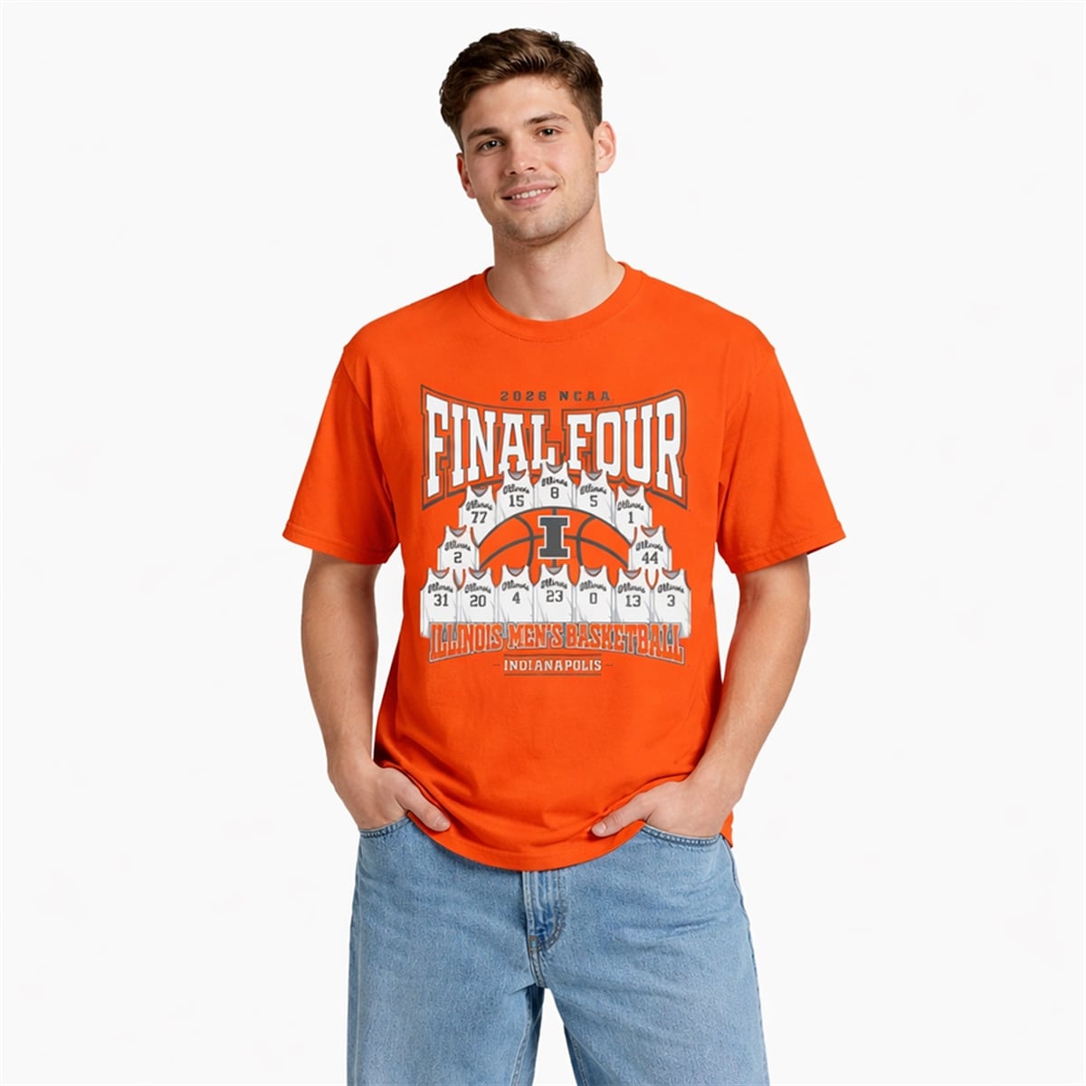 2026 Illinois Fighting Illini Men's Basketball Final Four Shirt 3 3 2026 Illinois Fighting Illini Mens Basketball Final Four Shirt