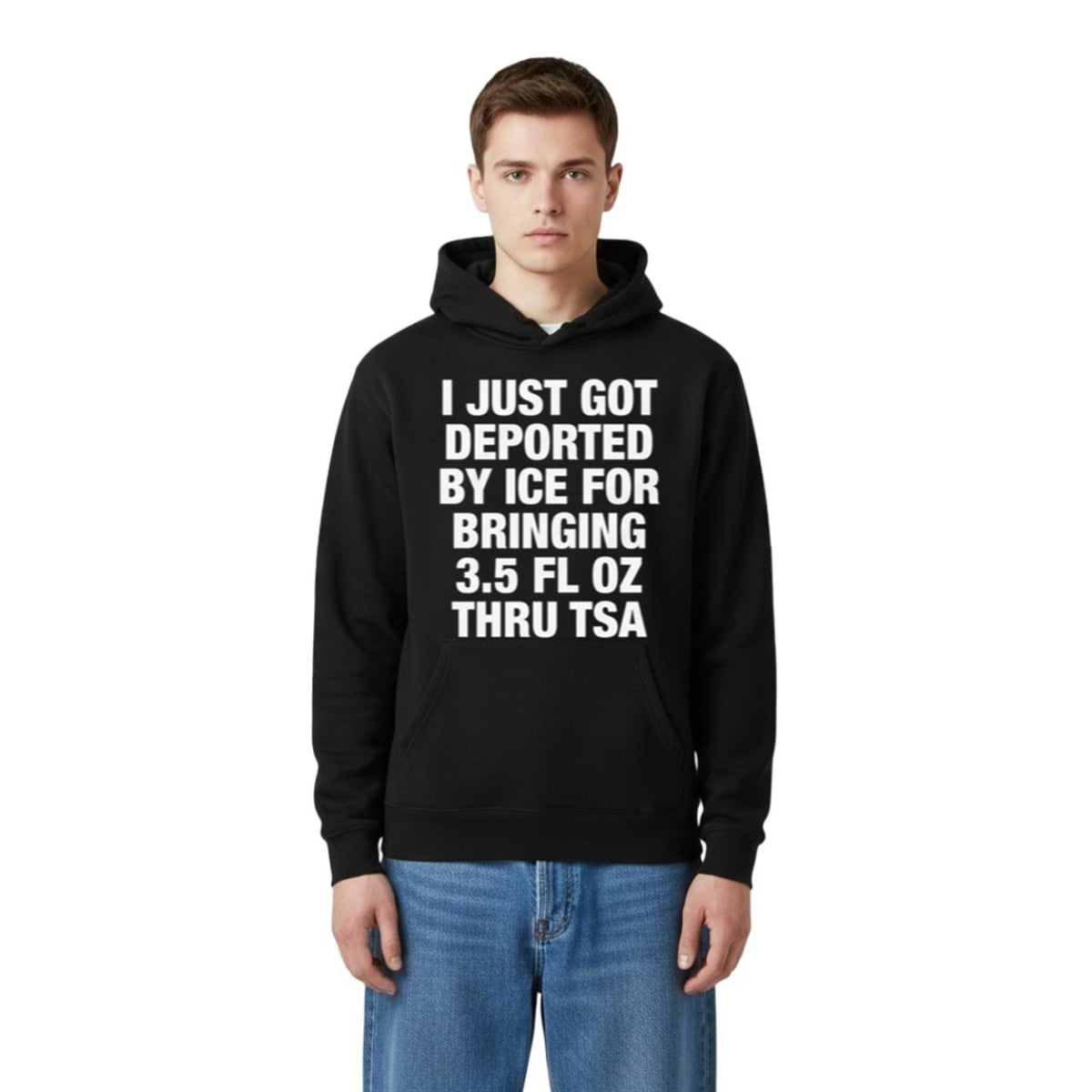 I Just Got Deported By ICE For Bringing 3.5 Fl Oz Thru TSA Shirt 4 3 I Just Got Deported By ICE For Bringing 35 Fl Oz Thru TSA Hoodie