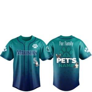 2026 Seattle Mariners Fur Family Pet Game Night Jersey 1