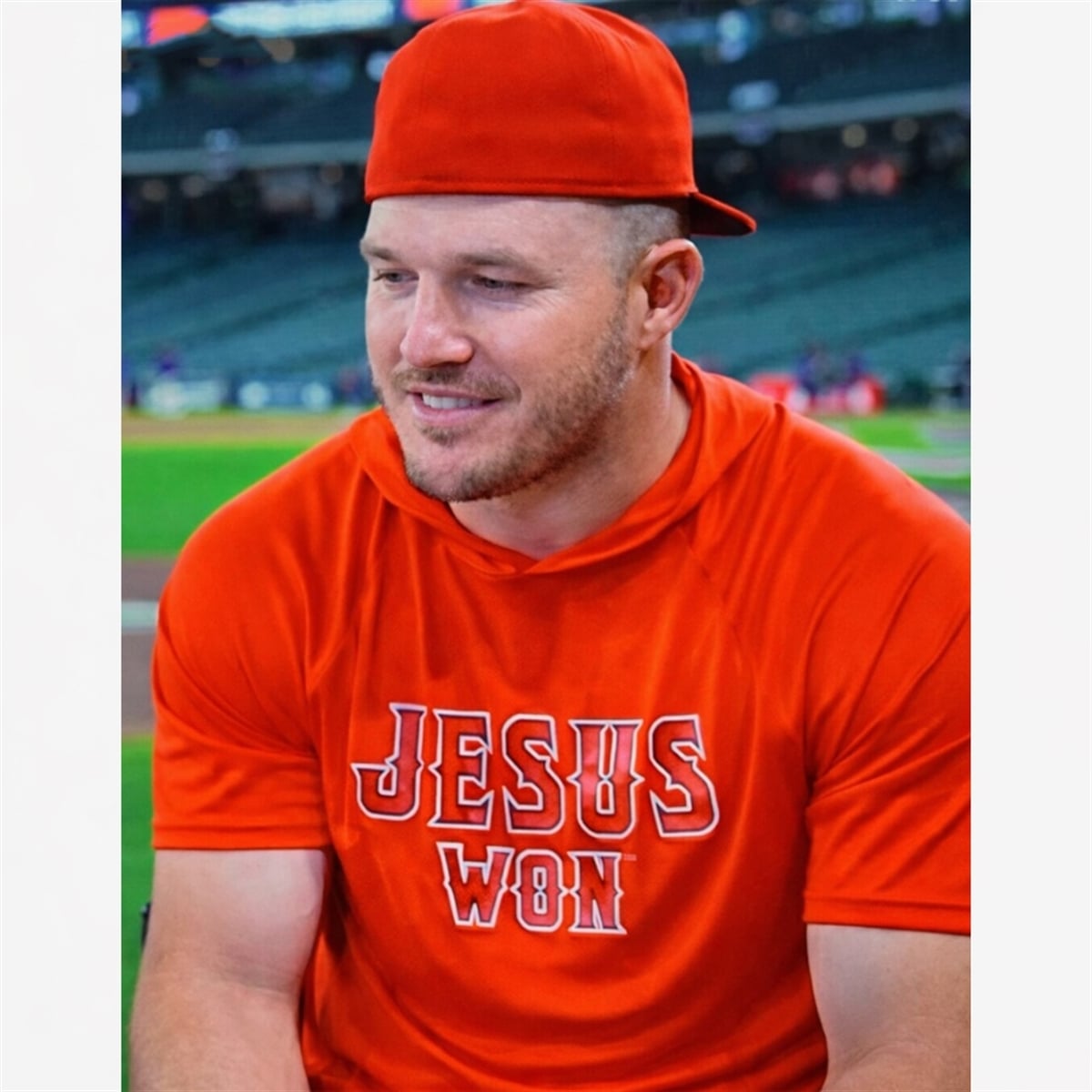 4 Mike Trout Jesus Won Shirt 4 Mike Trout Jesus Won Shirt