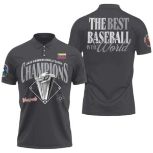 1 2026 Venezuela World Baseball Classic Champions The Best Baseball In The World Polo Shirt