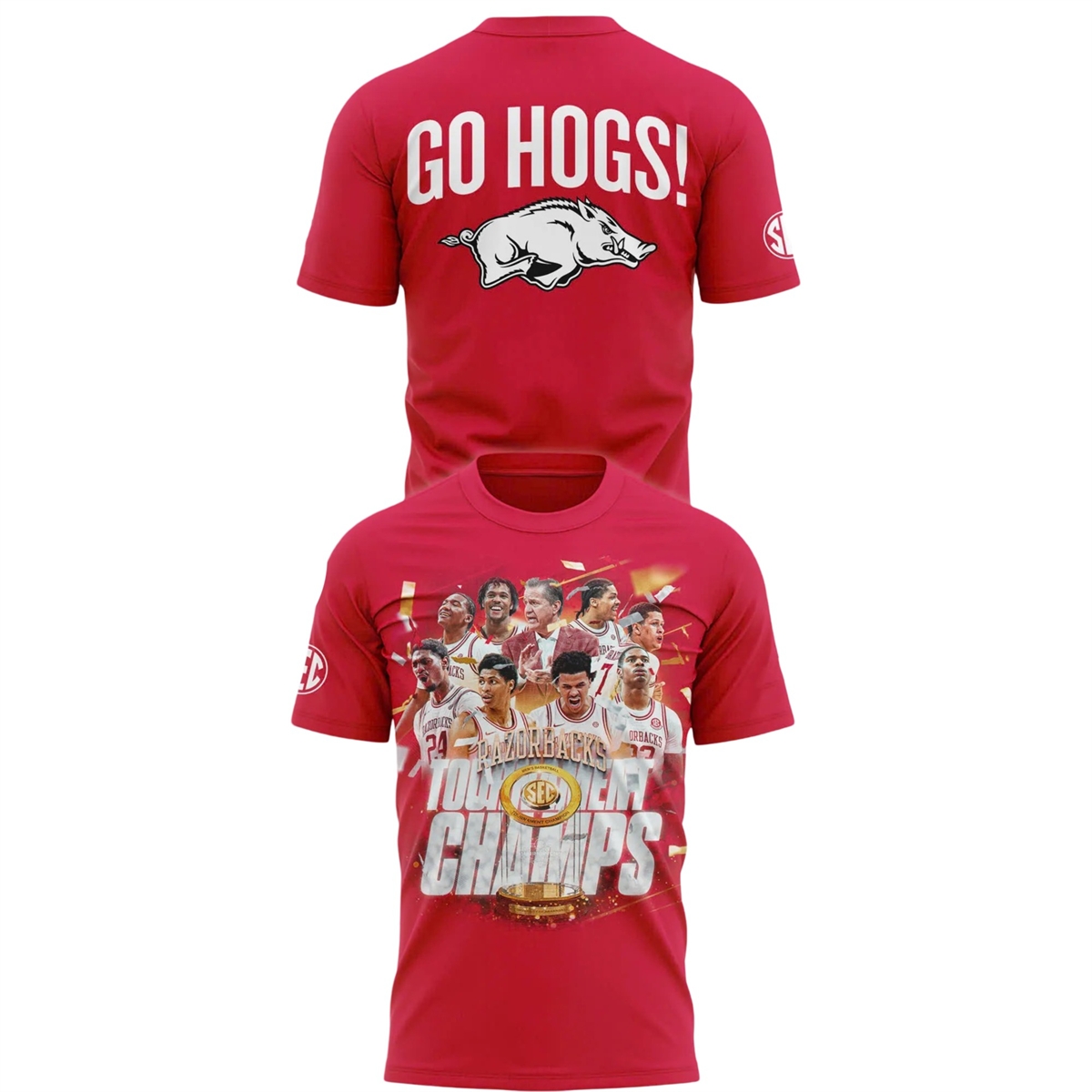 Arkansas Razorbacks Men's Basketball Tournament Champions 2026 Go Hogs Shirt 1 5 1 Arkansas Razorbacks Mens Basketball Tournament Champions Go Hogs Shirt