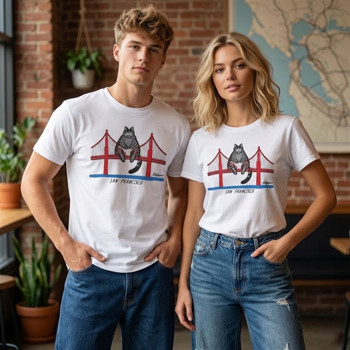 5 B Kliban Cat San Francisco Bridge Ryan Gosling Shirt