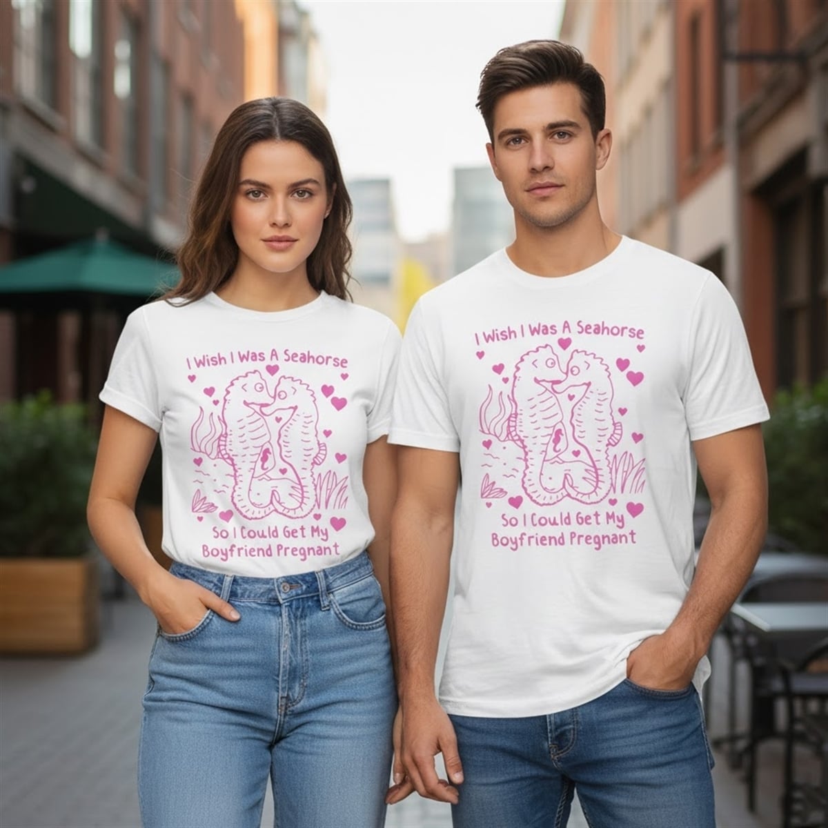 5 I Wish I Was A Seahorse So I Could Get My Boyfriend Pregnant Shirt