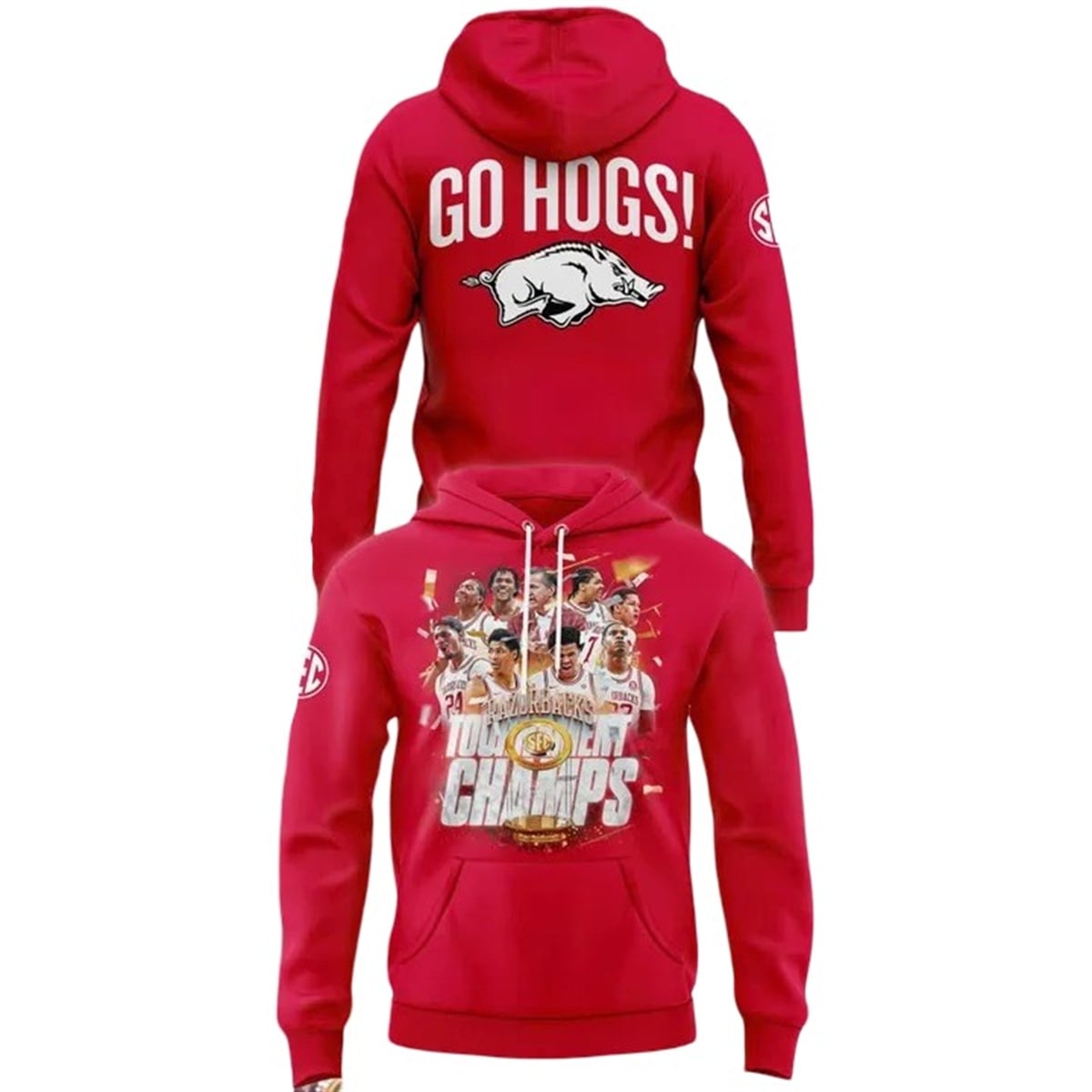 Arkansas Razorbacks Men's Basketball Tournament Champions 2026 Go Hogs Shirt 2 6 1 Arkansas Razorbacks Mens Basketball Tournament Champions Go Hogs Hoodie