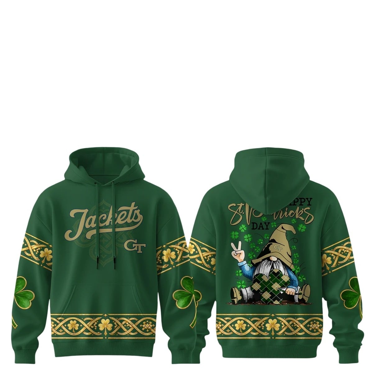 2026 Georgia Tech Yellow Jackets Happy St Patricks Day Shirt 2 6 Georgia Tech Yellow Jackets Happy St Patricks Day Hoodie