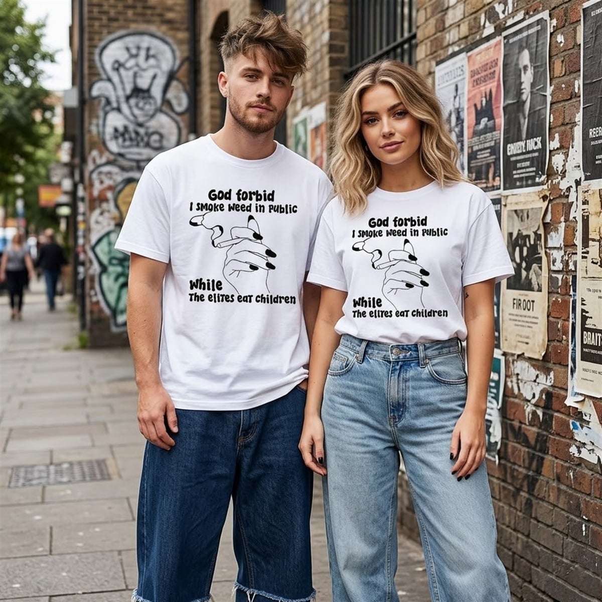 6 God Forbid I Smoke Weed In Public While The Elites Eat Children Shirt