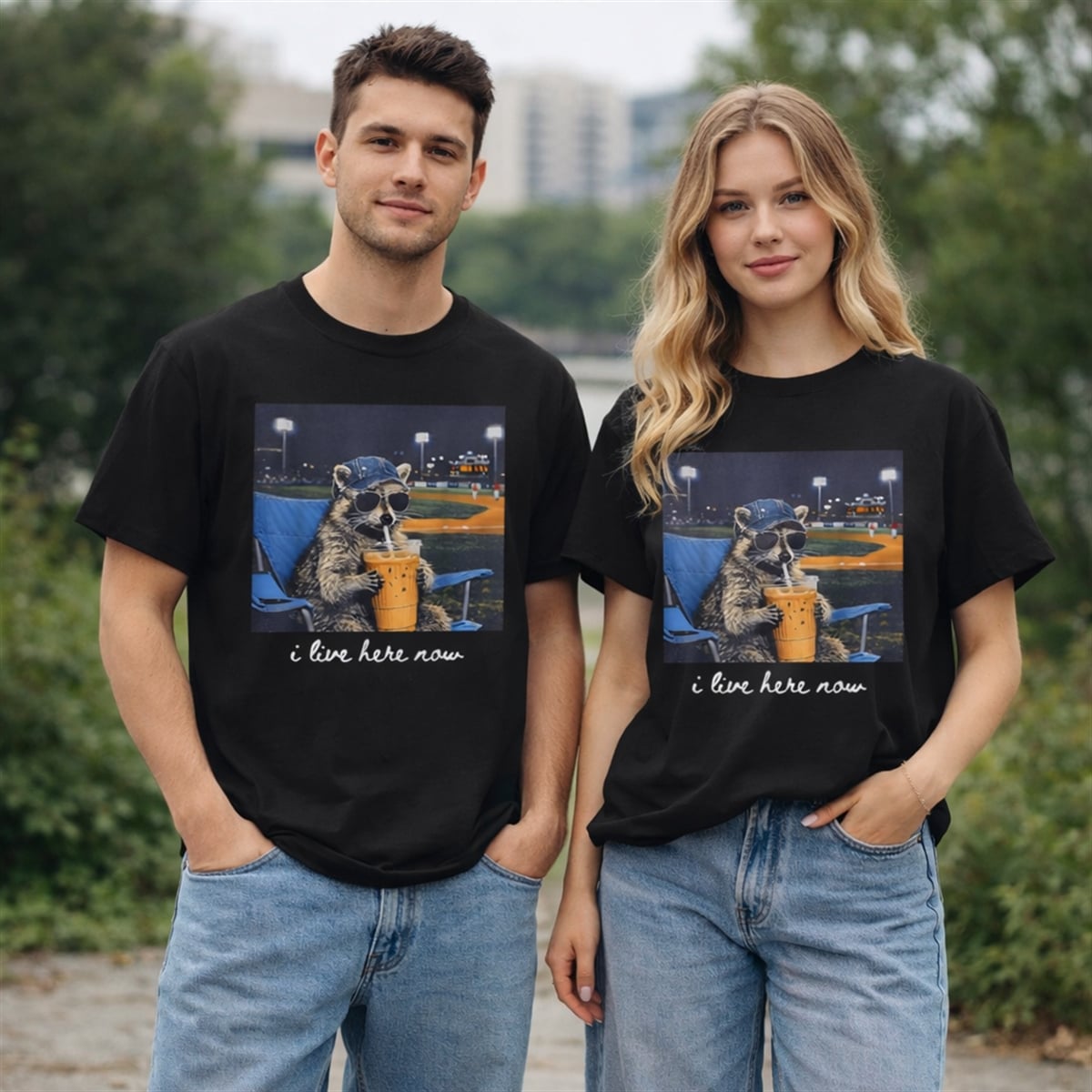 6 I Live Here Now Raccoon Shirt 6 I Live Here Now Raccoon Shirt