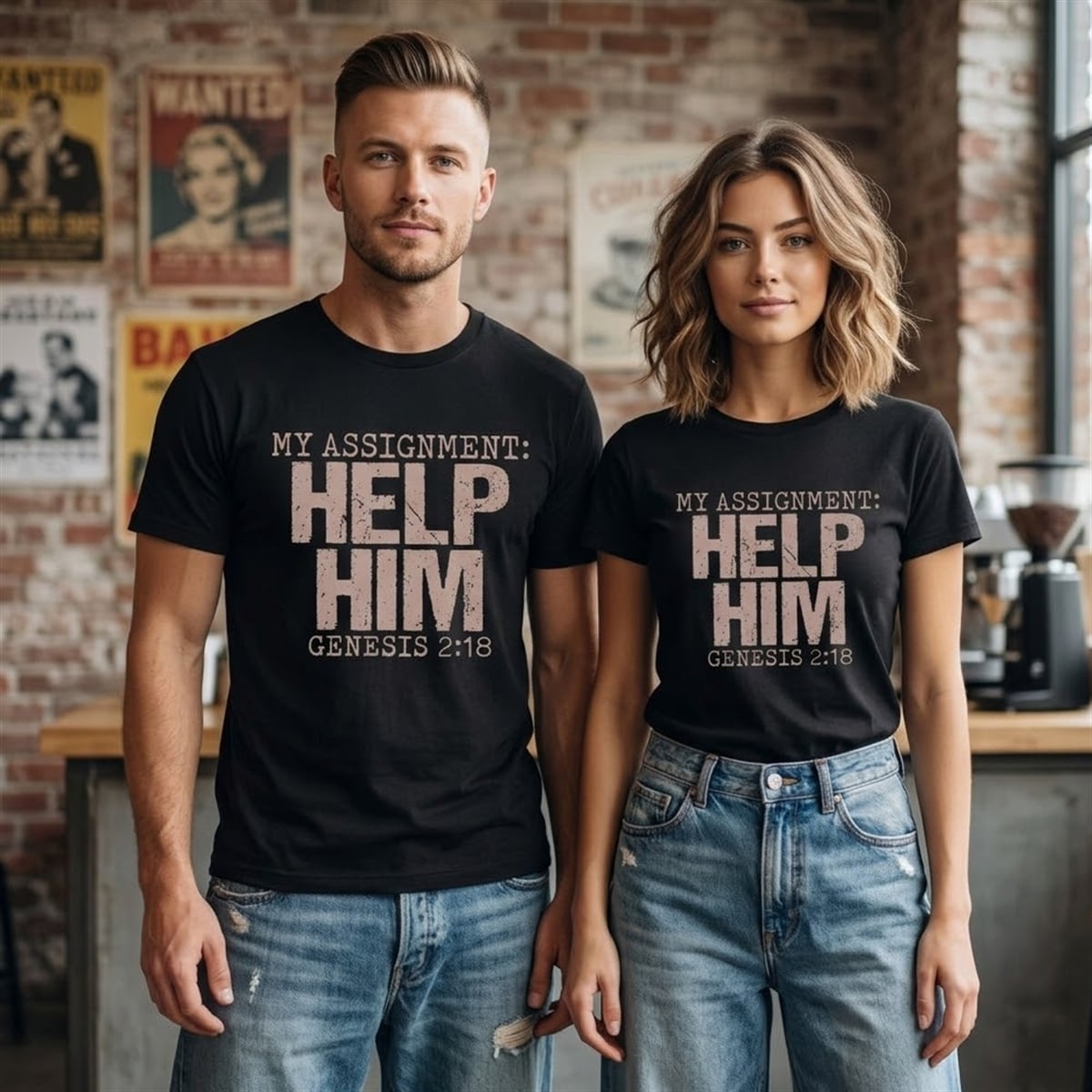 6 My Assignment Help Him Genesis 2 18 Christian Faith Shirt