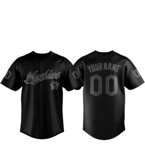 2026 Miami Marlins Blackout Night Jersey 1
