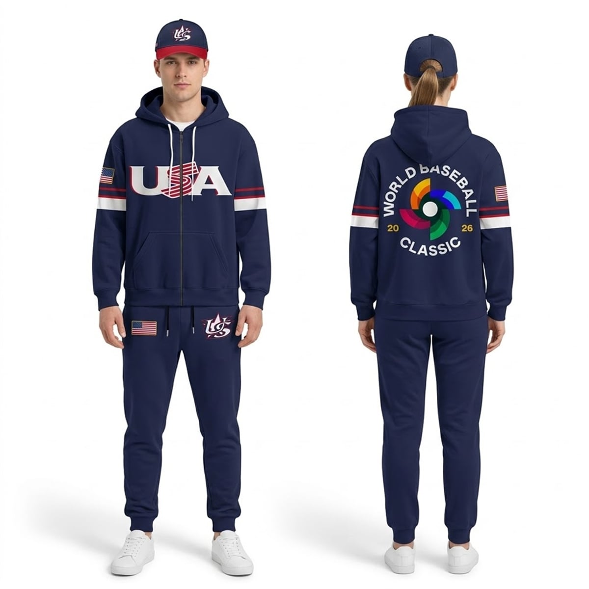 7 Team USA World Baseball Classic 2026 Zip Hoodie Joggers Hat