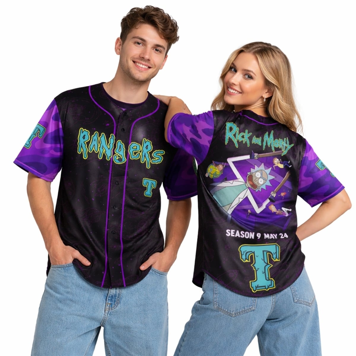 2026 Texas Rangers Rick And Morty Jersey 2 2026 Texas Rangers Rick And Morty Jersey 2