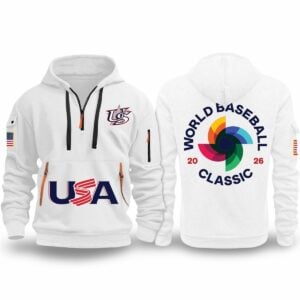 5 Team USA 2026 World Baseball Classic Quarter Zip Hoodie