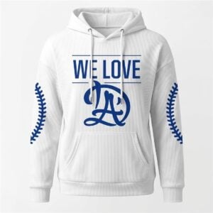 1 2026 We Love Los Angeles Dodger Waffle Hoodie