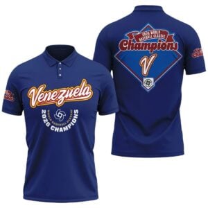 3 Venezuela 2026 World Baseball Classic Champions Polo Shirt