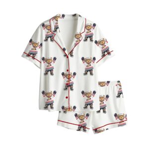 USA Hockey Gold Medal Champions Teddy Bear Pajama Set 1
