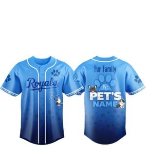 2026 Kansas City Royals Fur Family Pet Game Night Jersey 1