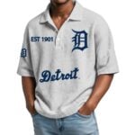 Detroit Tigers EST 1901 Waffle Polo