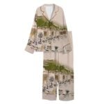 First Date Location Anniversary Wine Party Cocktail Martini Pajama Set