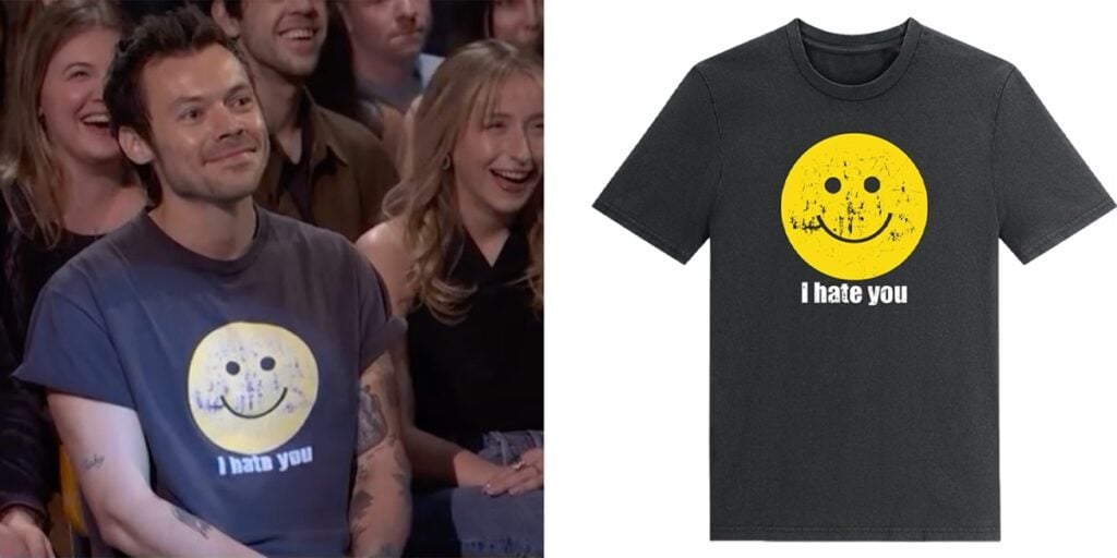 Harry Styles I Hate You Smiley Shirt: The SNL Surprise That Stole the Show 1 Harry Styles I Hate You Smiley Face Shirt