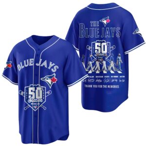 Toronto Blue Jays 50th Season 1977 2026 Thank You For The Memories Jersey 1