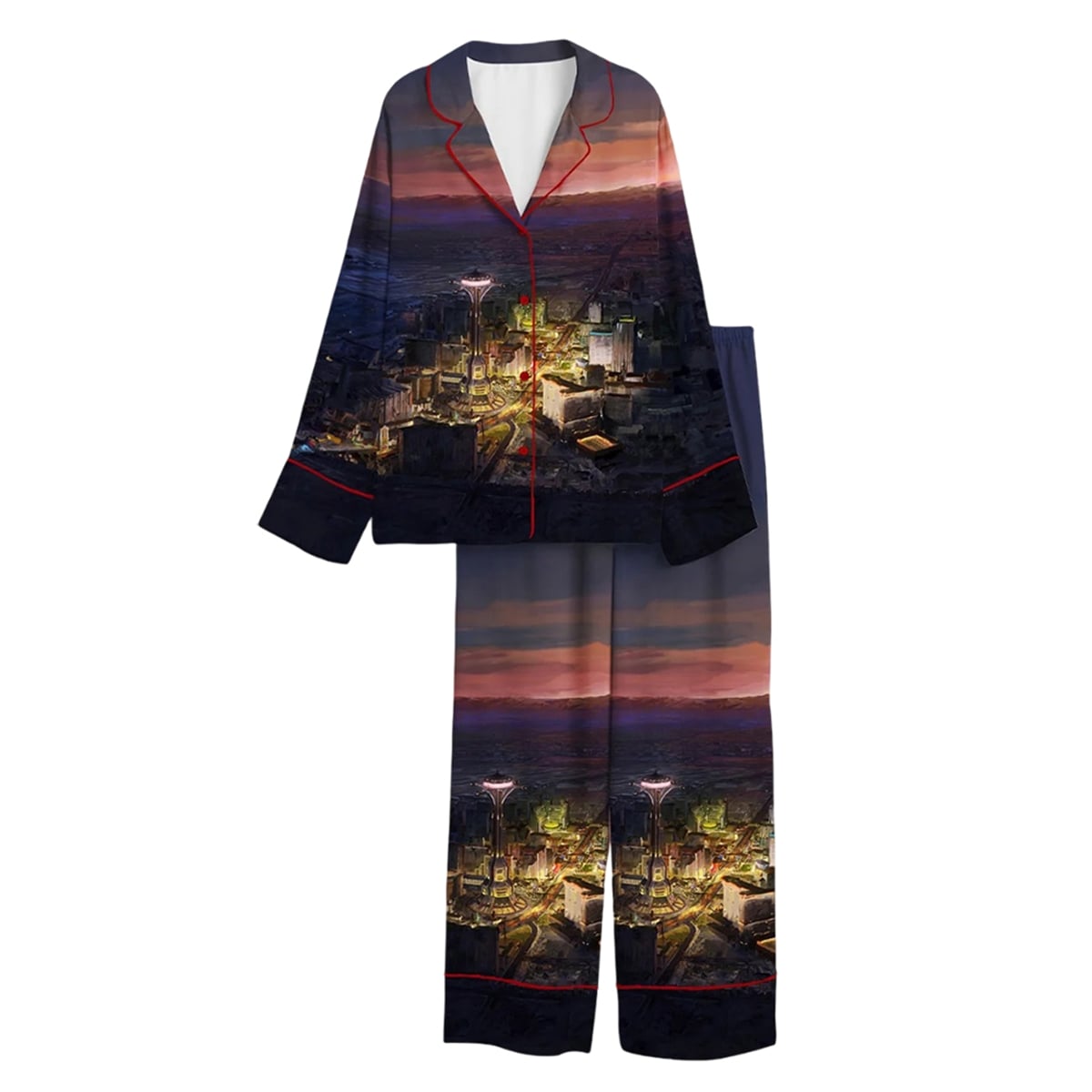 New Vegas Skyline Night View Pajama Set 2 New Vegas Skyline Night View Pajama Set 2