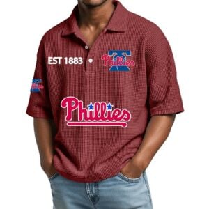 Philadelphia Phillies EST 1883 Waffle Polo 1