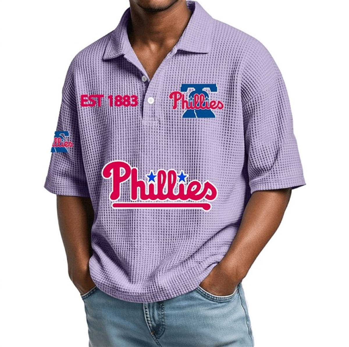 Philadelphia Phillies EST 1883 Waffle Polo 5 Philadelphia Phillies EST 1883 Waffle Polo 5