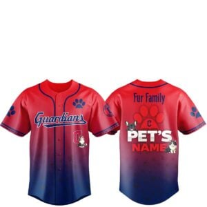 2026 Cleveland Guardians Fur Family Pet Game Night Jersey 1