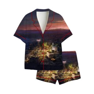 New Vegas Skyline Night View Pajama Set 1