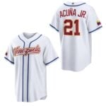 Ronald Acuna Jr White Venezuela 2026 World Baseball Classic Jersey
