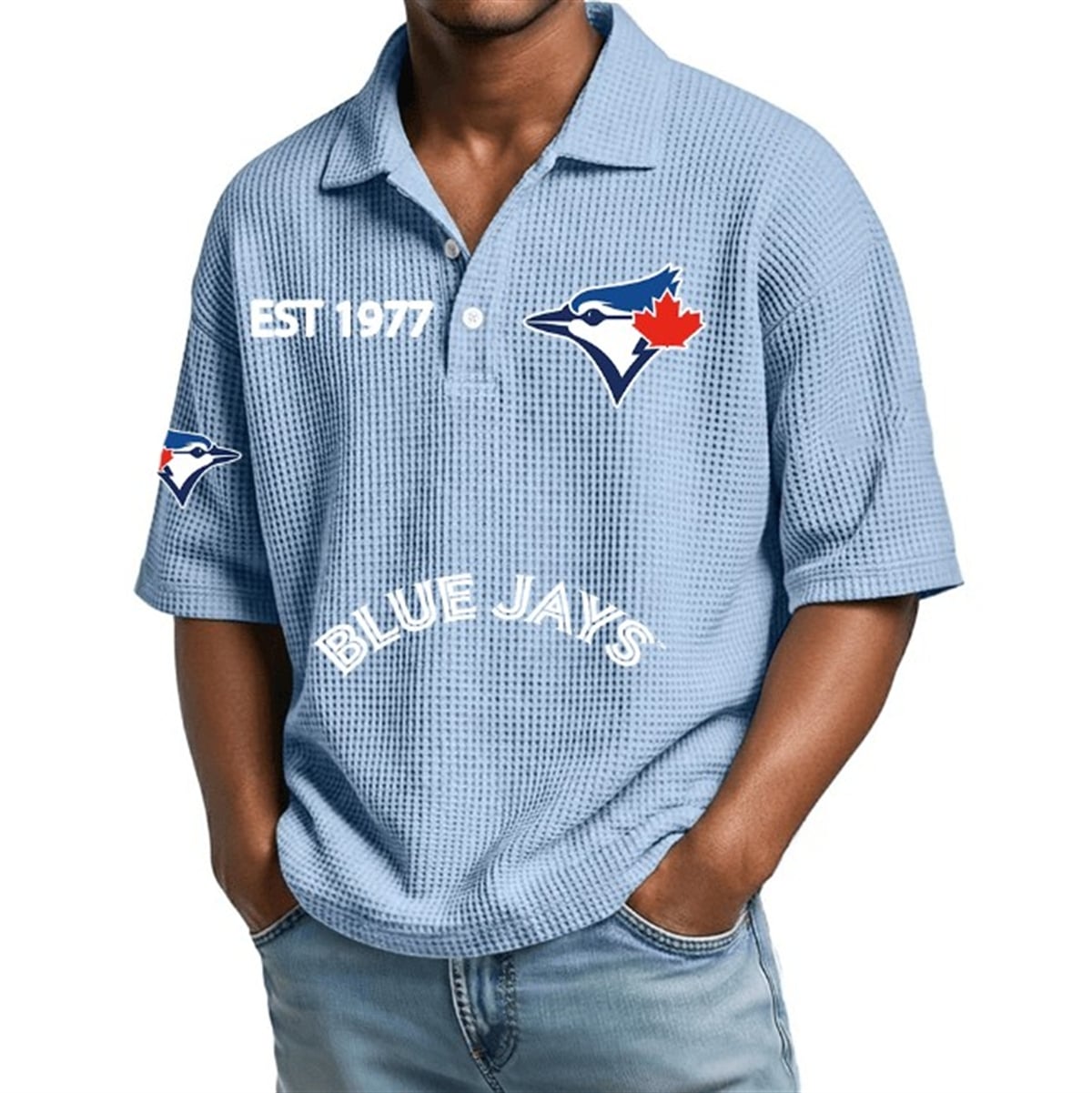 Toronto Blue Jays EST 1977 Waffle Polo 1 Toronto Blue Jays EST 1977 Waffle Polo 1
