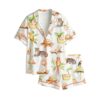 Watercolor Palm Trees Exotic Birds And Summer Fruits Pajama Set 4 Watercolor Palm Trees Exotic Birds And Summer Fruits Pajama Set 2
