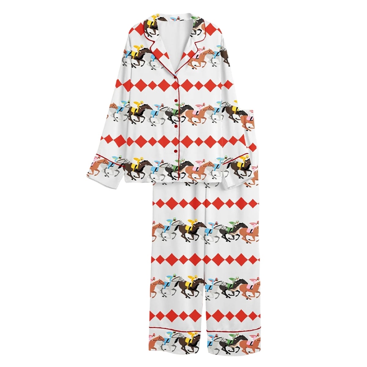 Western Cowboy Derby Horse Race Day Pajama Set 2 Western Cowboy Derby Horse Race Day Pajama Set 2