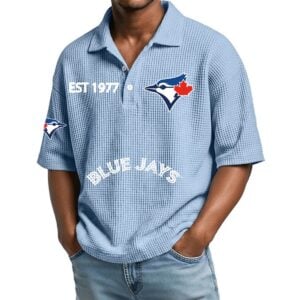 Toronto Blue Jays EST 1977 Waffle Polo 1
