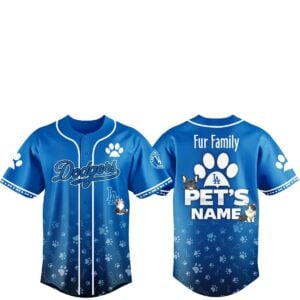2026 Los Angeles Dodgers Fur Family Pet Game Night Jersey 1