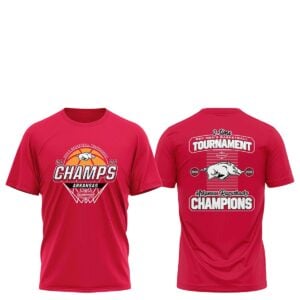 1 2026 Arkansas Razorbacks 2 Time SEC Mens Basketball Tournament Champions Shirt
