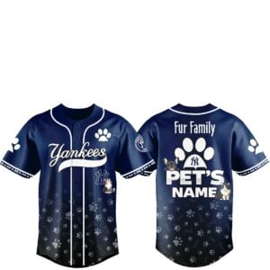 2026 New York Yankees Fur Family Pet Game Night Jersey 1