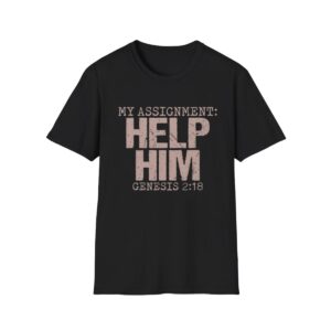 0 My Assignment Help Him Genesis 2 18 Christian Faith Shirt 1