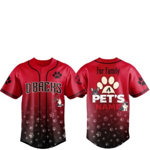 2026 Arizona Diamondbacks Fur Family Pet Game Night Jersey 1