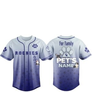 2026 Colorado Rockies Fur Family Pet Game Night Jersey 1